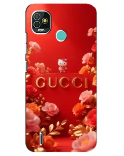 Чехол для TECNO Pop 5 (BD2p) с картинкой «Gucci — золотой сад»