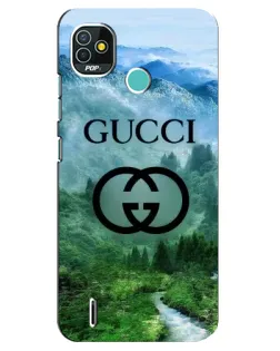 Чехол для TECNO Pop 5 (BD2p) с картинкой «Gucci — горный пейзаж»