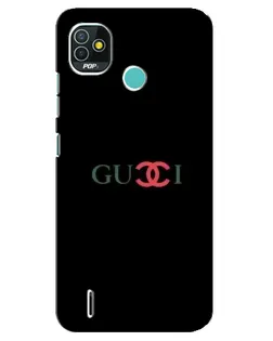 Чехол для TECNO Pop 5 (BD2p) с картинкой «Gucci — красный градиент»