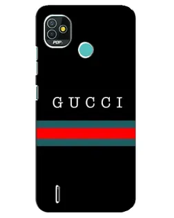 Чехол для TECNO Pop 5 (BD2p) с картинкой «Gucci — красный пояс»