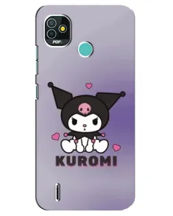 Чохол для TECNO Pop 5 (BD2p) з картинкою «Kuromi — фіолетовий арт»