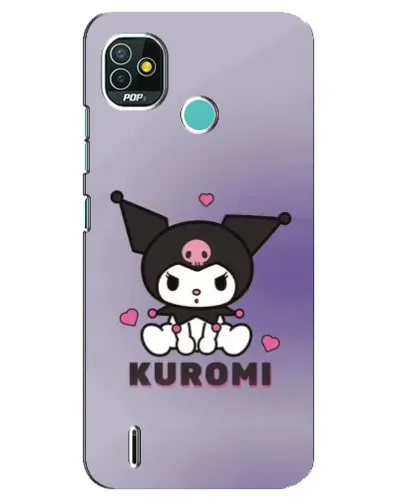 Чехол для TECNO Pop 5 (BD2p) с картинкой «Kuromi — фиолетовый арт»