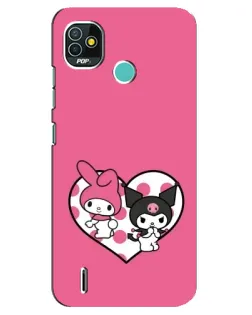 Чохол для TECNO Pop 5 (BD2p) з картинкою «Kuromi та My Melody»