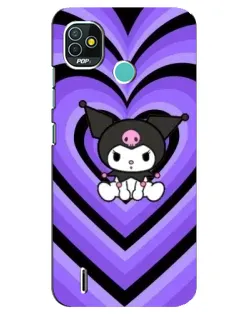 Чохол для TECNO Pop 5 (BD2p) з картинкою «Kuromi та фіолетові серця»