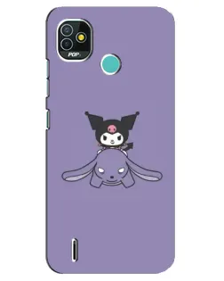 Чохол для TECNO Pop 5 (BD2p) з картинкою «Kuromi на ліловому фоні»