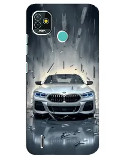 Чехол для TECNO Pop 5 (BD2p) с картинкой «BMW в свете фар»
