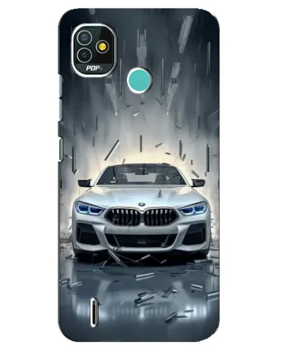 Чехол для TECNO Pop 5 (BD2p) с картинкой «BMW в свете фар»