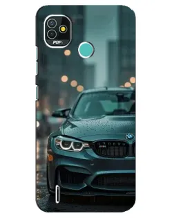 Чехол для TECNO Pop 5 (BD2p) с картинкой «BMW в огнях города»