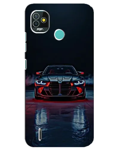 Чехол для TECNO Pop 5 (BD2p) с картинкой «BMW на мокрой дороге»