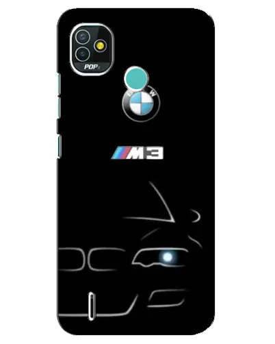 Чехол для TECNO Pop 5 (BD2p) с картинкой «Минималистичный принт BMW M3»