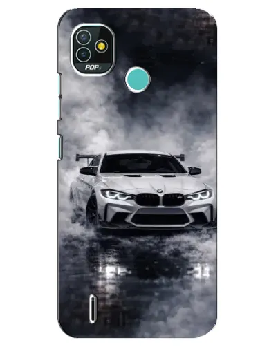 Чехол для TECNO Pop 5 (BD2p) с картинкой «BMW сквозь туман»
