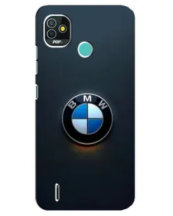 Чехол для TECNO Pop 5 (BD2p) с картинкой «Логотип BMW — минимализм»