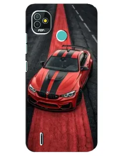 Чехол для TECNO Pop 5 (BD2p) с картинкой «BMW на красной дорожке»
