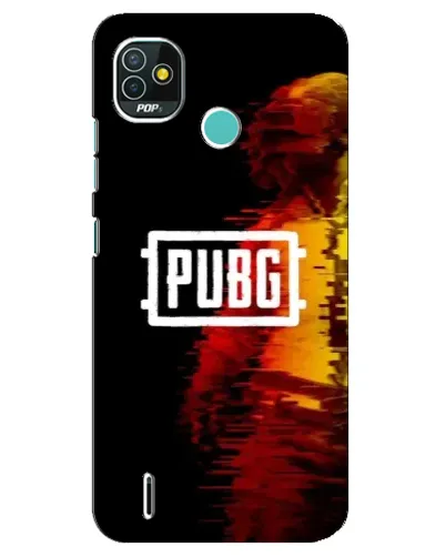 Чехол для TECNO Pop 5 (BD2p) с картинкой «Яркий логотип PUBG»