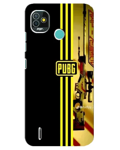 Чехол для TECNO Pop 5 (BD2p) с картинкой «PUBG — камуфляжный шлем»
