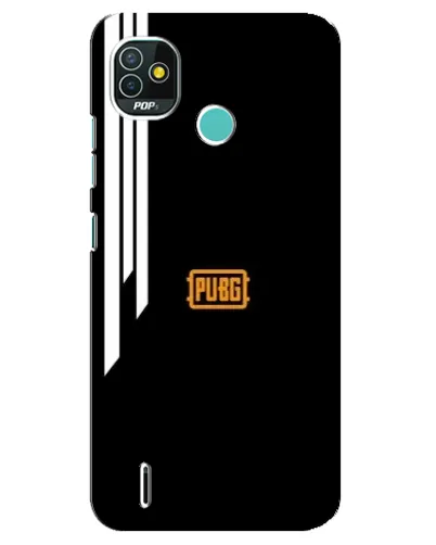 Чехол для TECNO Pop 5 (BD2p) с картинкой «PUBG — вертикальные линии»