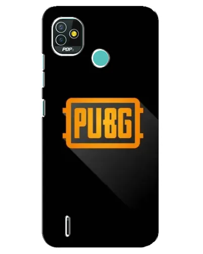 Чехол для TECNO Pop 5 (BD2p) с картинкой «PUBG — рамка лого»