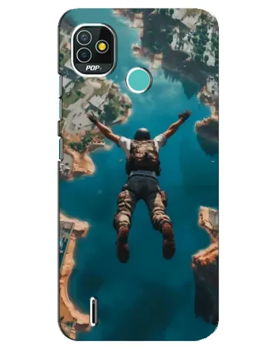 Чехол для TECNO Pop 5 (BD2p) с картинкой «PUBG — свободное падение»