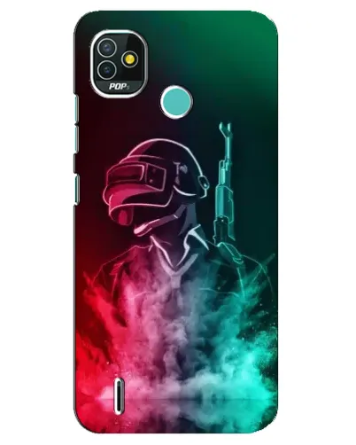 Чехол для TECNO Pop 5 (BD2p) с картинкой «PUBG — огненный воин»