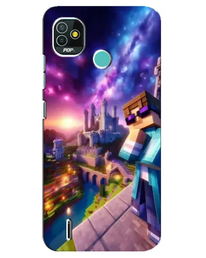 Чехол для TECNO Pop 5 (BD2p) с картинкой «Стив и космос» Чехол для TECNO Pop 5 (BD2p) с картинкой «Стив и космос»