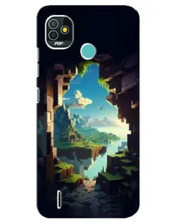 Чехол для TECNO Pop 5 (BD2p) с картинкой «Вид из пещеры»