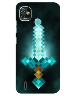 Чехол для TECNO Pop 5 (BD2p) с картинкой «Алмазный меч неон»