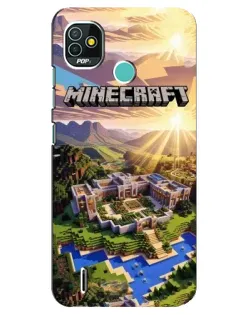 Чехол для TECNO Pop 5 (BD2p) с картинкой «Minecraft панорама»