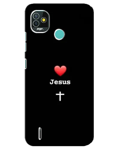 Чехол для TECNO Pop 5 (BD2p) с картинкой «Сердце - Jesus»