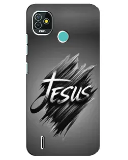 Чехол для TECNO Pop 5 (BD2p) с картинкой «Надпись Jesus Graffiti»