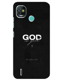 Чехол для TECNO Pop 5 (BD2p) с картинкой «GOD — Бог над всем»