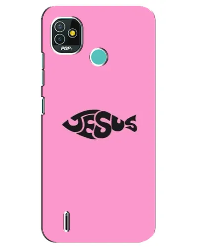 Чехол для TECNO Pop 5 (BD2p) с картинкой «Розовый символ  Jesus»