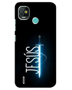 Чехол для TECNO Pop 5 (BD2p) с картинкой «Меч Духа Jesus»