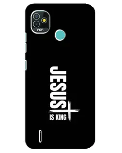 Чехол для TECNO Pop 5 (BD2p) с картинкой «Вертикаль веры Jesus»
