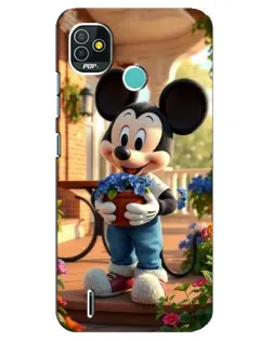 Чехол для TECNO Pop 5 (BD2p) с картинкой «Микки садовод»