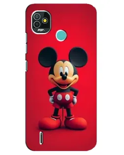 Чехол для TECNO Pop 5 (BD2p) с картинкой «Mickey в полный рост»