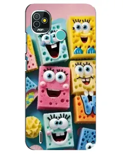 Чехол для TECNO Pop 5 (BD2p) с картинкой «Цветные губки»