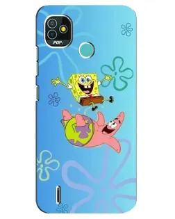 Чехол для TECNO Pop 5 (BD2p) с картинкой «Спанч Боб и Патрик»