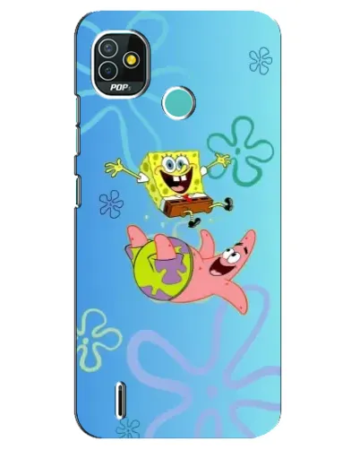 Чехол для TECNO Pop 5 (BD2p) с картинкой «Спанч Боб и Патрик»