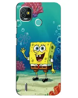 Чехол для TECNO Pop 5 (BD2p) с картинкой «Подводный привет»