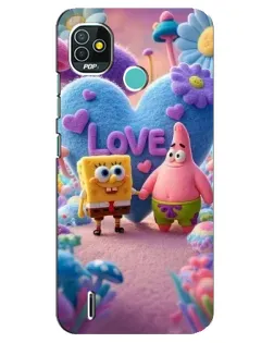 Чехол для TECNO Pop 5 (BD2p) с картинкой «Губка Боб Патрик»