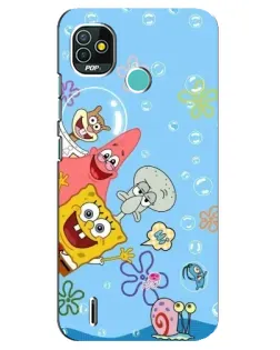 Чехол для TECNO Pop 5 (BD2p) с картинкой «Веселые пузырьки»