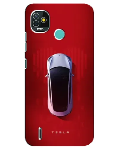 Чехол для TECNO Pop 5 (BD2p) с картинкой «Tesla Top View»