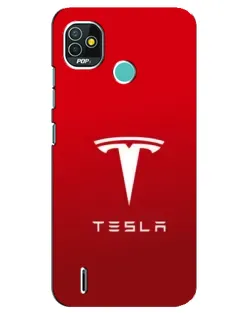 Чехол для TECNO Pop 5 (BD2p) с картинкой «Tesla Red Classic»