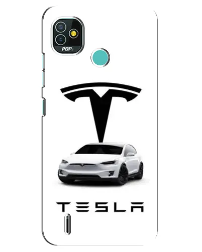 Чехол для TECNO Pop 5 (BD2p) с картинкой «Tesla White Style»