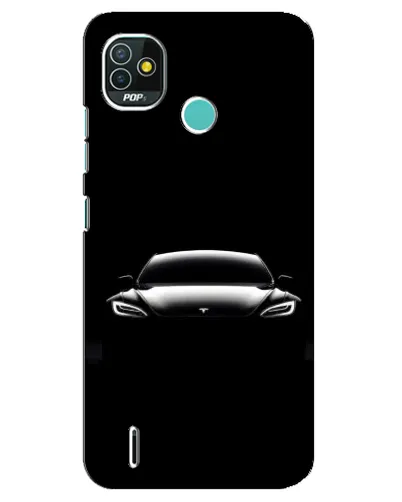 Чехол для TECNO Pop 5 (BD2p) с картинкой «Фары Tesla Night»