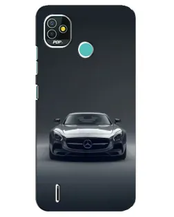 Чехол для TECNO Pop 5 (BD2p) с картинкой «Mercedes на черном»