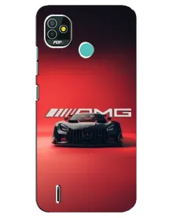 Чехол для TECNO Pop 5 (BD2p) с картинкой «Mercedes AMG — красная линия»