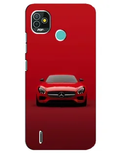 Чехол для TECNO Pop 5 (BD2p) с картинкой «Красный Mercedes AMG»