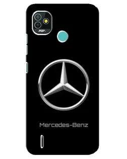Чехол для TECNO Pop 5 (BD2p) с картинкой «Mercedes Silver Logo»