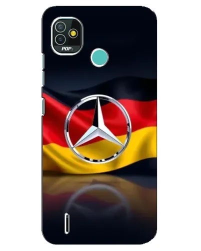 Чехол для TECNO Pop 5 (BD2p) с картинкой «Mercedes — флаг Германии»
